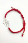 Pulsera Macramé y Plata Hamsa