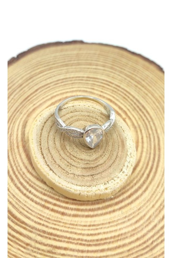 Anillo plata Circonita Gota