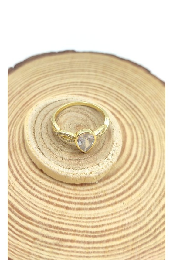 Anillo plata Circonita Gota