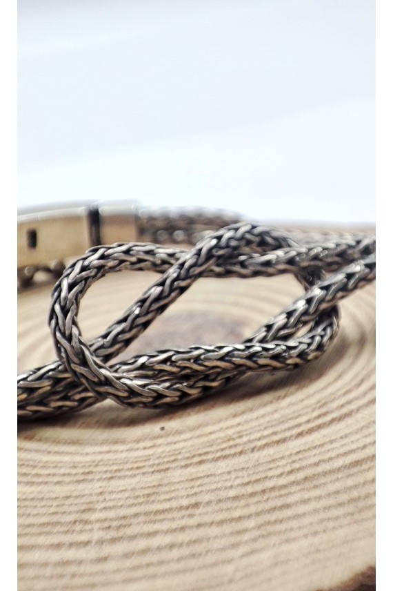 Pulsera Plata cordón Bali