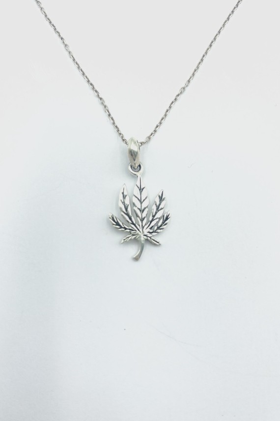 Colgante plata Hoja