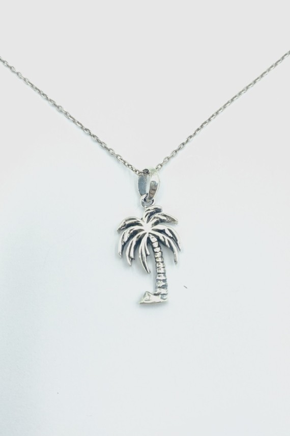 Colgante plata Palmera