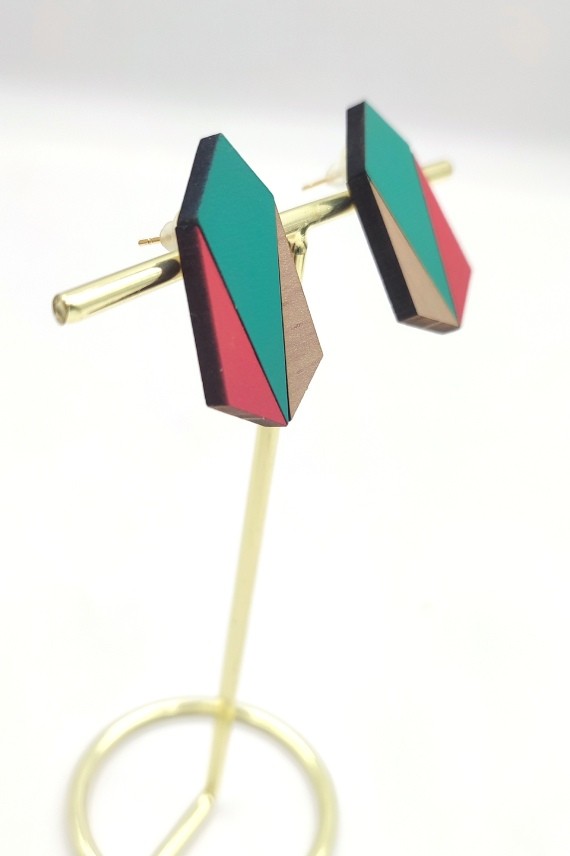 Pendientes Madera Geométricos Pendientes Madera Geométricos