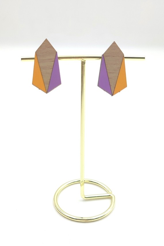 Pendientes Madera Geométricos Pendientes Madera Geométricos