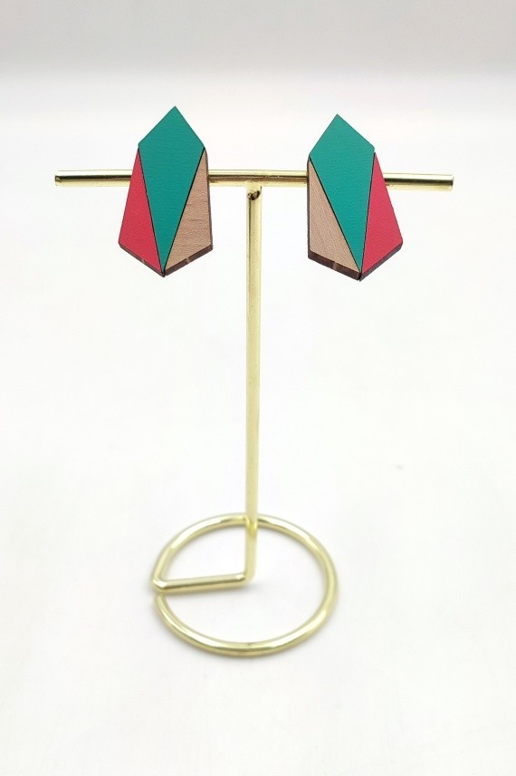 Pendientes Madera Geométricos Pendientes Madera Geométricos