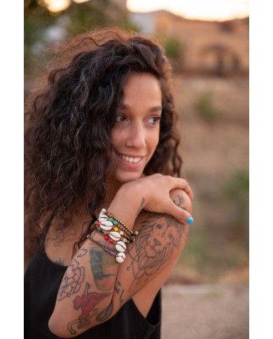 Pulsera macramé Pimpi Cauri