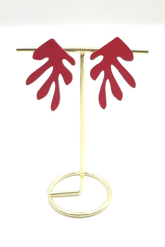 Pendientes Madera Corales