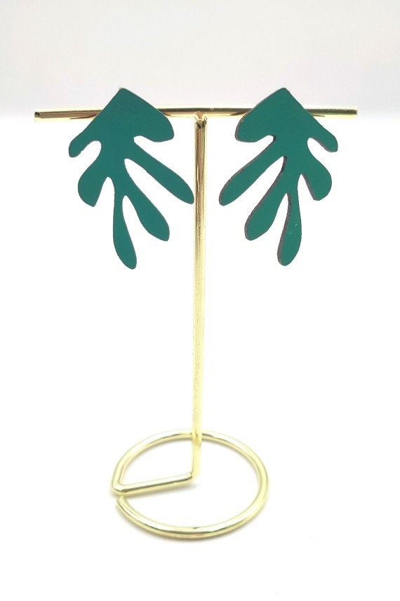 Pendientes Madera Corales