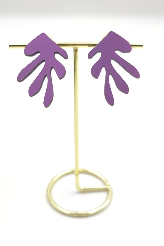 Pendientes Madera Corales