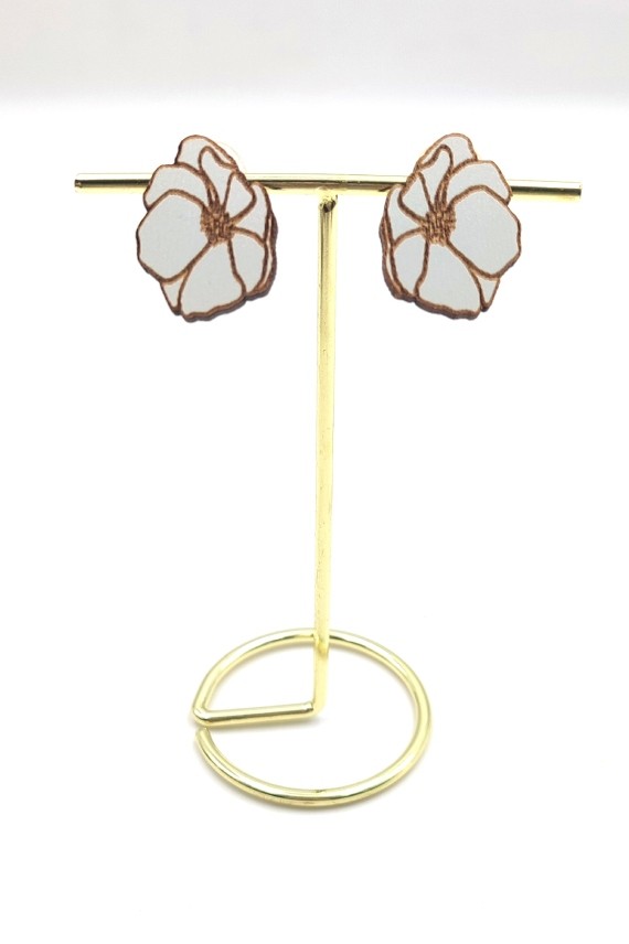 Pendientes Madera Flor Pendientes Madera Flor