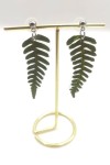 Pendientes Naturales Resina Helecho Pendientes Naturales Resina Helecho