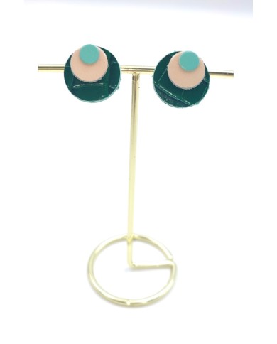 Pendientes Cuero Luna llena