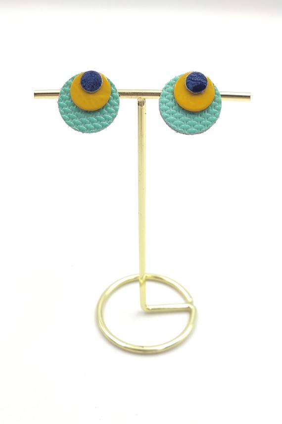 Pendientes Cuero Luna llena Pendientes Cuero Luna llena