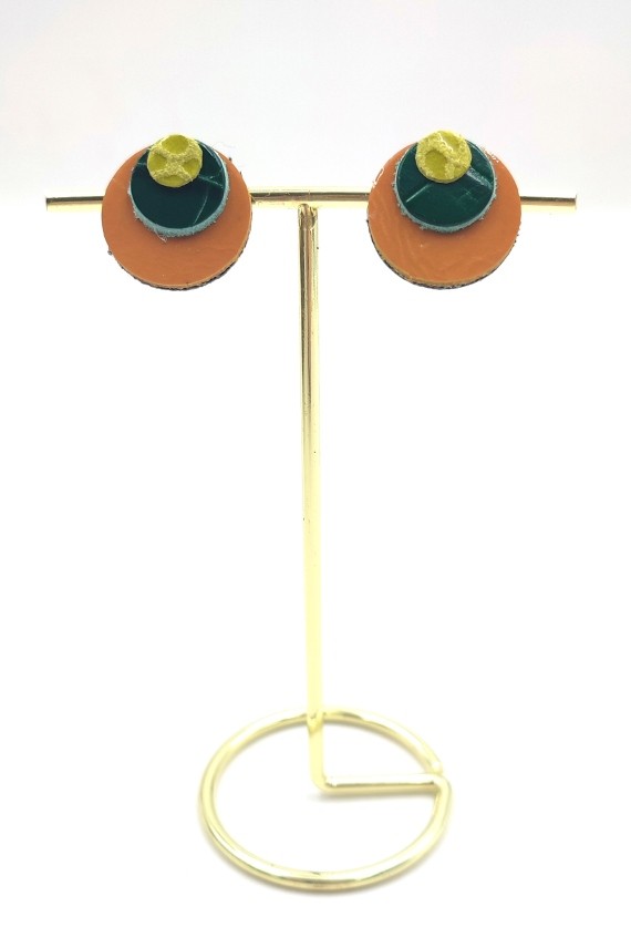 Pendientes Cuero Luna llena Pendientes Cuero Luna llena