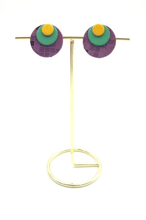 Pendientes Cuero Luna llena Pendientes Cuero Luna llena