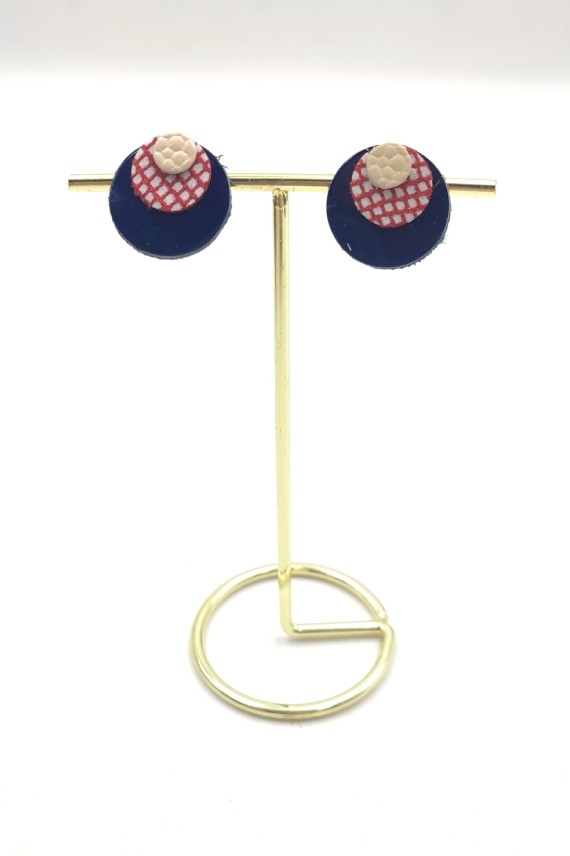 Pendientes Cuero Luna llena Animal print Pendientes Cuero Luna llena Animal print