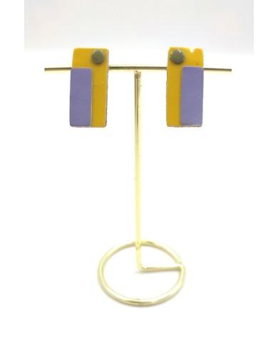 Pendientes Cuero Rectángulo Lisos