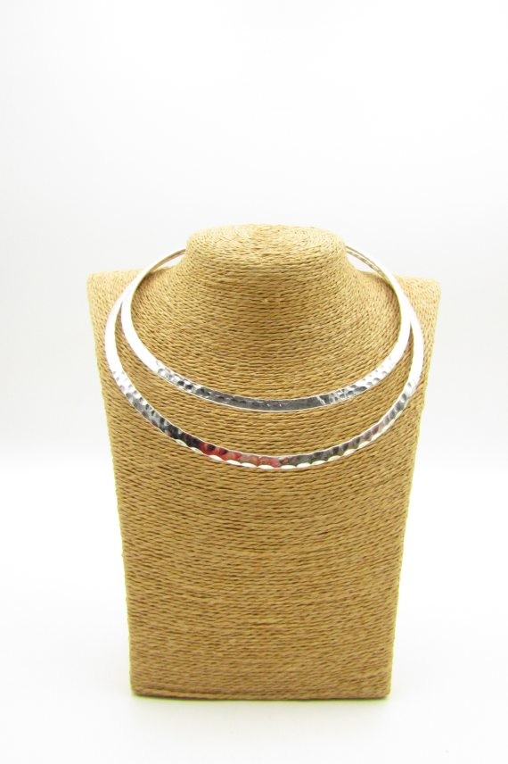 Choker Doble latón Rígido Rugoso