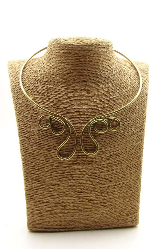 Choker latón Rígido Ondulado