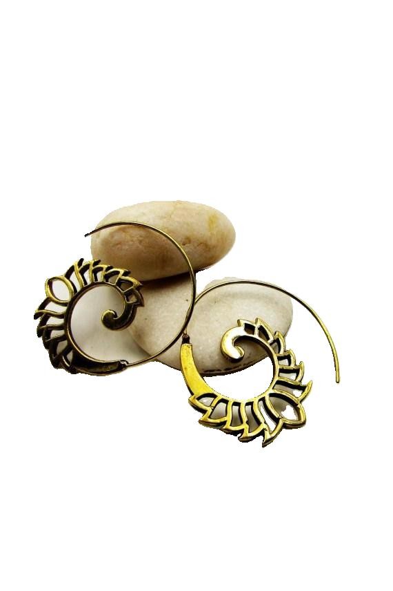 Pendientes Espiral Flor de loto Pendientes Espiral Flor de loto