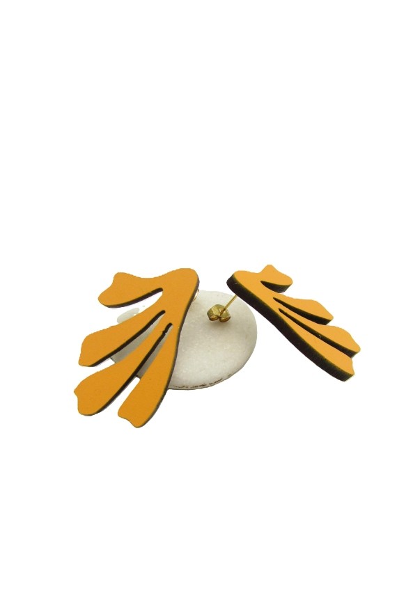 Pendientes Madera Corales