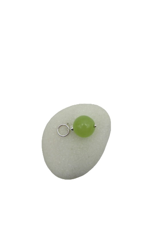 Colgante Gema Engarzado en Plata de Ley 10mm