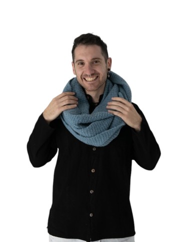 Bufanda Normandía lisa azul