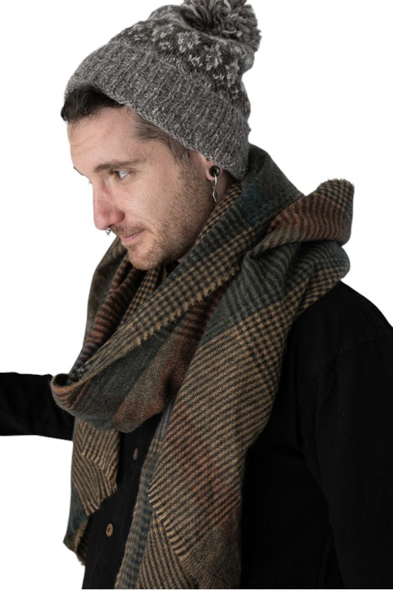 Gorro Lana y polar Pompón Vintage