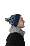 Gorro Lana y polar Pompón Vintage