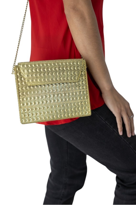 Bolso Latón Nancy Oro