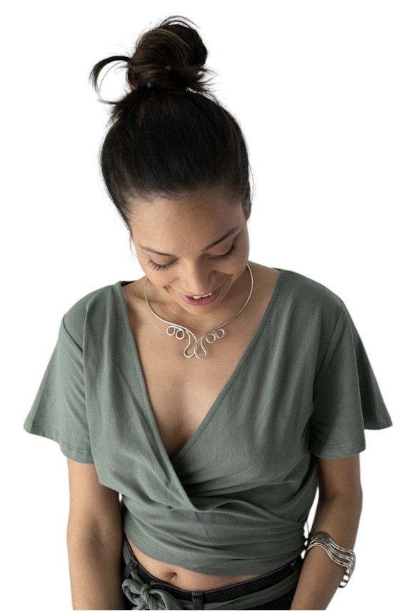 Choker latón Rígido Ondulado