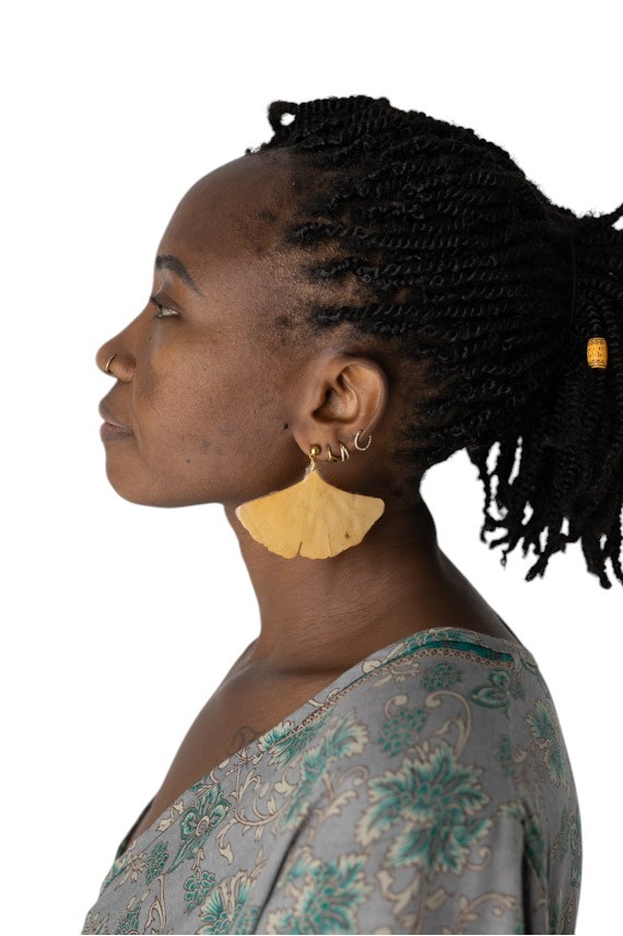 Pendientes Naturales Resina Ginkgo Pendientes Naturales Resina Ginkgo