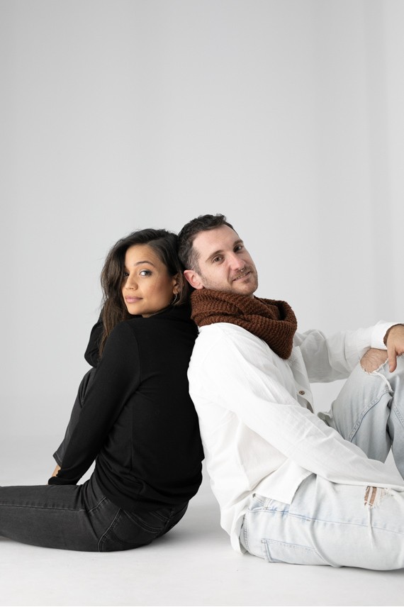 Cuello Doble vuelta Chenilla unisex Beige y Marrón Cuello Doble vuelta Chenilla unisex Beige y Marrón