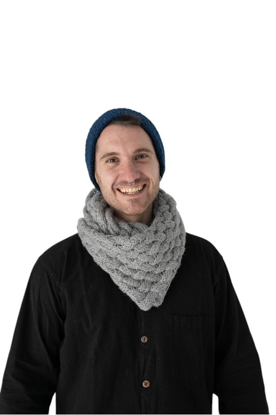 Cuello Doble vuelta Punto Entrecuzado