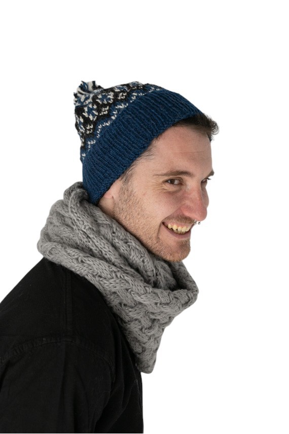 Cuello Doble vuelta Punto Entrecuzado