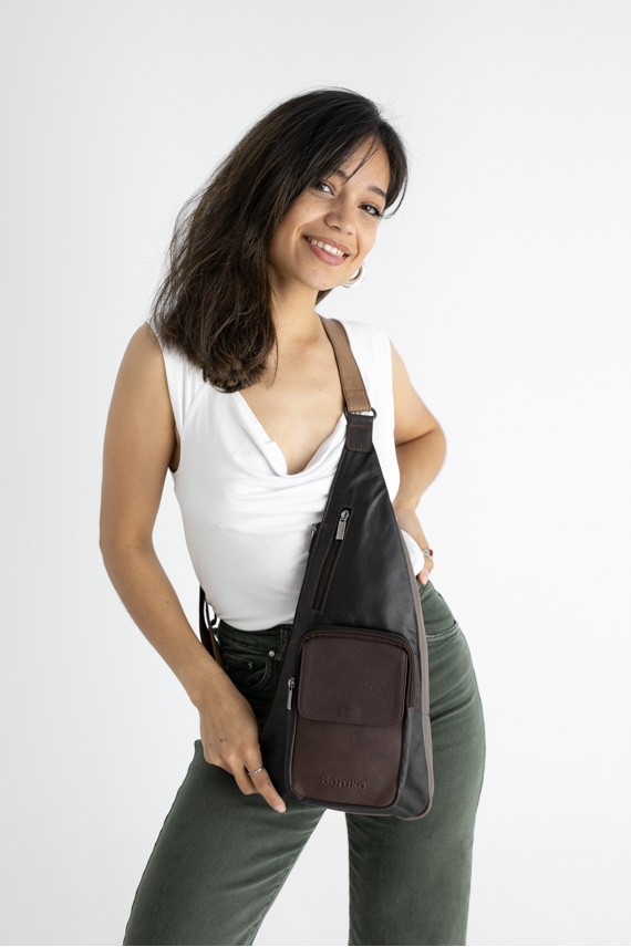 Bolso Bandolera Albert Sling Marrón by Soruka Bolso Bandolera Albert Sling Marrón by Soruka