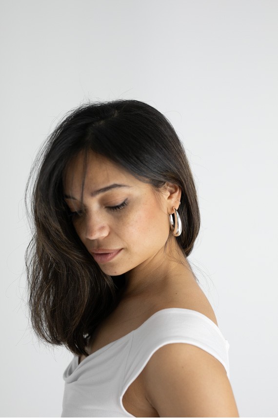 Aros plata lisos Jhoom Aros plata lisos Jhoom