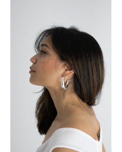Aros plata lisos Jhoom Aros plata lisos Jhoom