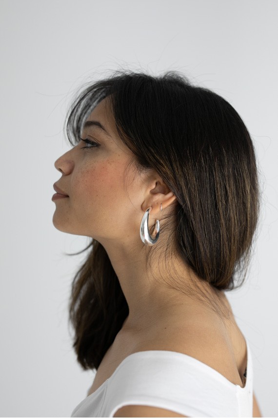 Aros plata lisos Jhoom Aros plata lisos Jhoom