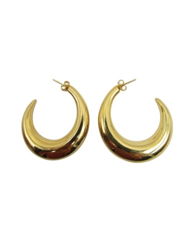 Aros plata lisos Jhoom dorados