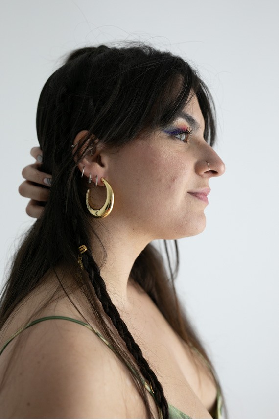 Aros plata lisos Jhoom dorados Aros plata lisos Jhoom dorados