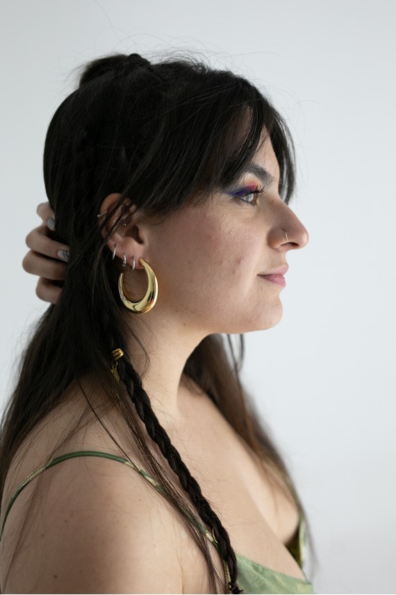 Aros plata lisos Jhoom dorados Aros plata lisos Jhoom dorados