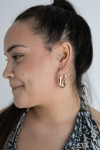 Aros plata Rosa lisos Jhoom Aros plata Rosa lisos Jhoom