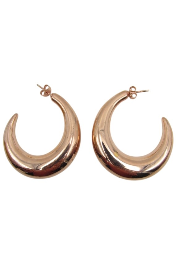 Aros plata Rosa lisos Jhoom Aros plata Rosa lisos Jhoom
