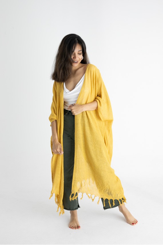 Kimono redecilla algodón orgánico Chaminuka Kimono redecilla algodón orgánico Chaminuka