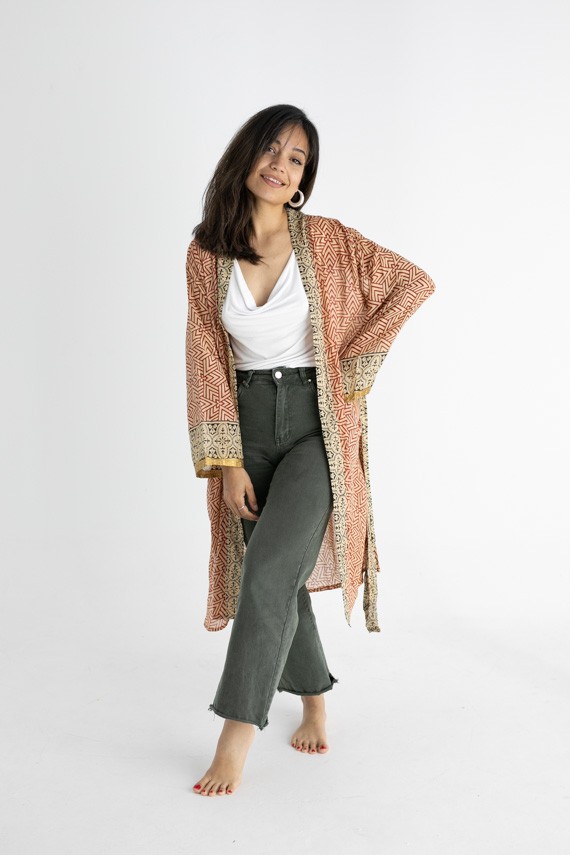 Kimono midi algodón Coelho Kimono midi algodón Coelho