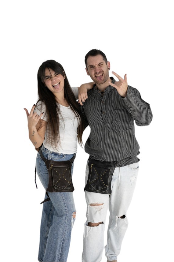 Riñonera piel motera Motorhead