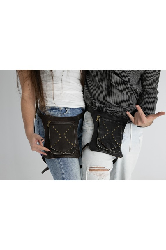 Riñonera piel motera Motorhead Riñonera piel motera Motorhead