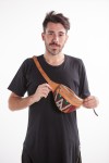 Riñonera de Piel con Kilim Vintage Natural