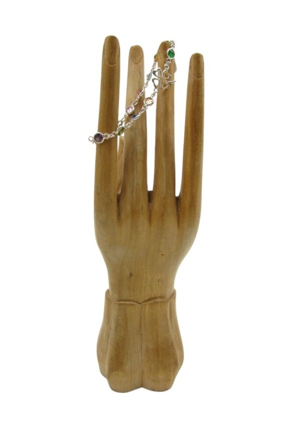 Pulsera Trébole Piedras Plata